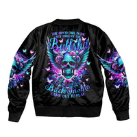 Skull Wings Sleeve Zip Bomber Jacket So The Bitch In Me Came Out To Play - Wonder Print Shop