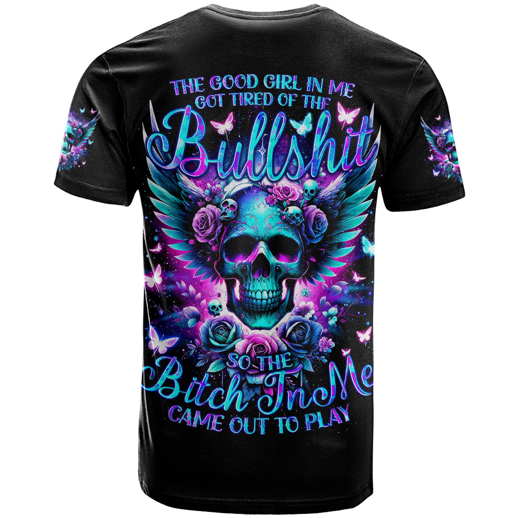 Skull Wings T Shirt So The Bitch In Me Came Out To Play - Wonder Print Shop