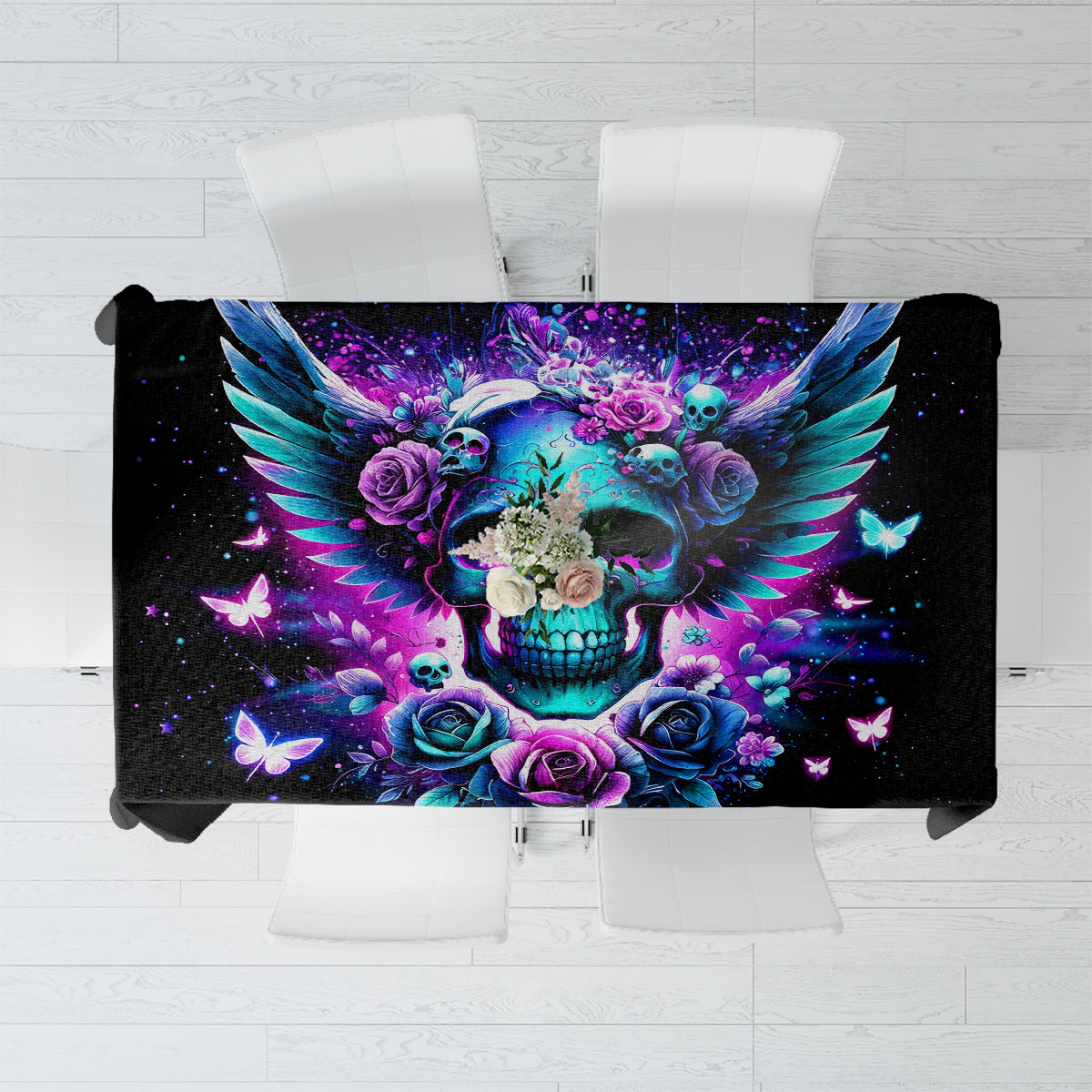Skull Wings Tablecloth So The Bitch In Me Came Out To Play - Wonder Print Shop