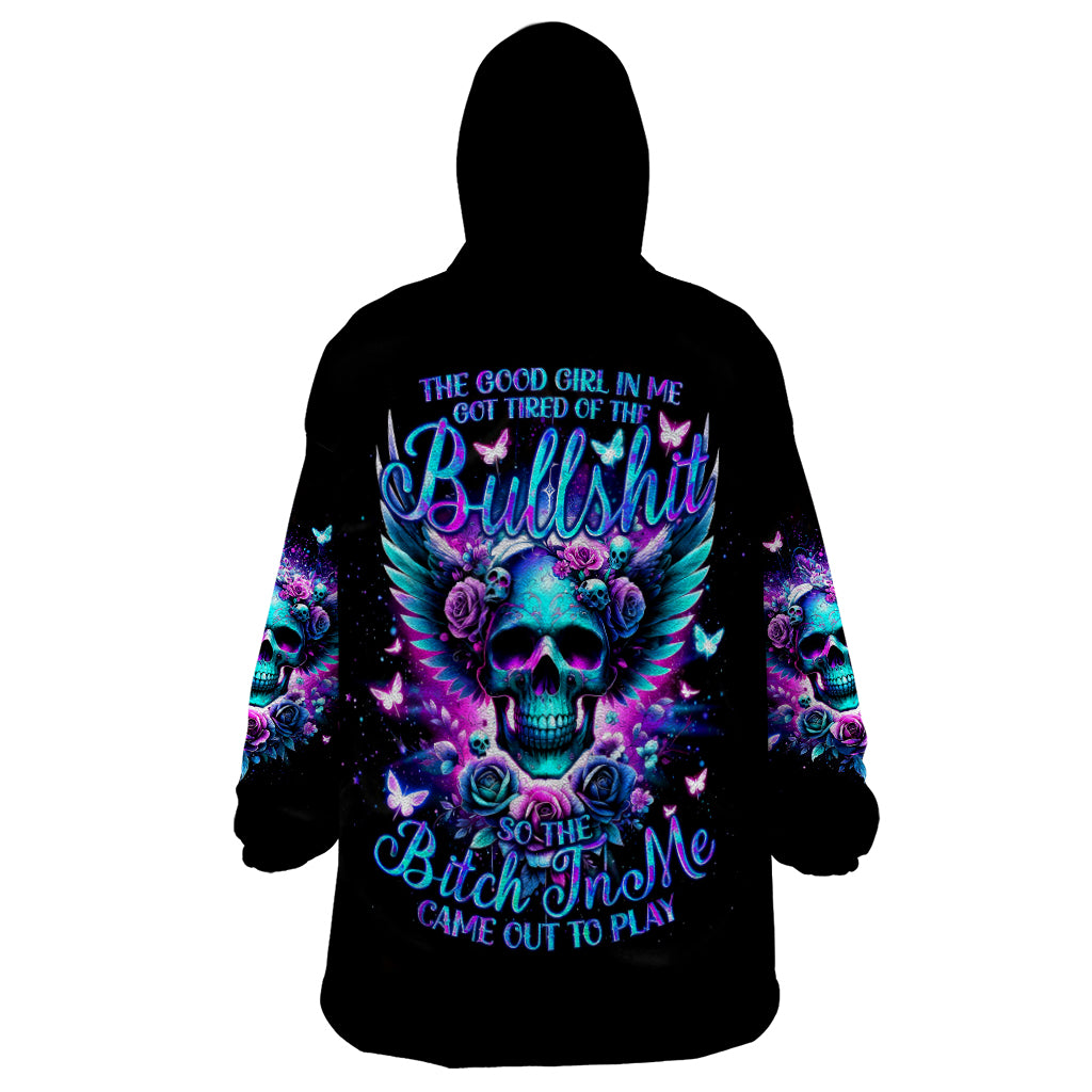 Skull Wings Wearable Blanket Hoodie So The Bitch In Me Came Out To Play - Wonder Print Shop