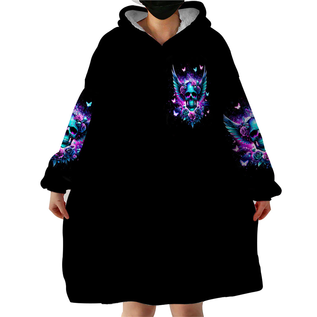 Skull Wings Wearable Blanket Hoodie So The Bitch In Me Came Out To Play - Wonder Print Shop