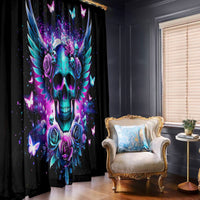 Skull Wings Window Curtain So The Bitch In Me Came Out To Play - Wonder Print Shop