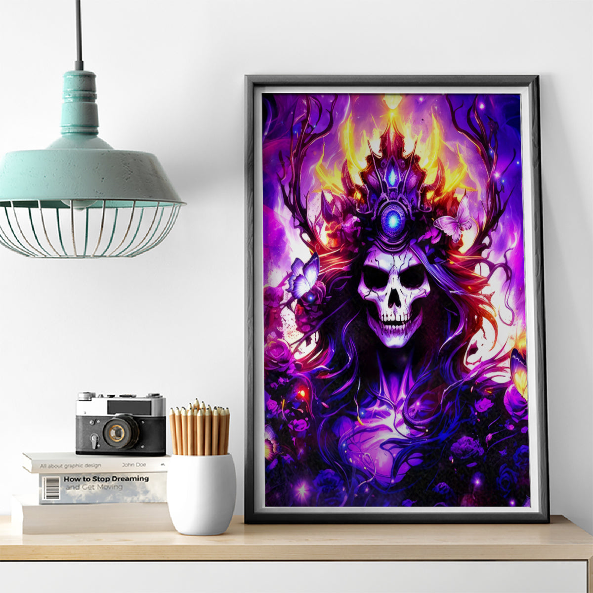 Queen Skull Canvas Wall Art Sometimes An Angel Somethimes Hellraiser Always A Strong Woman - Wonder Print Shop
