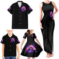 Queen Skull Family Matching Tank Maxi Dress and Hawaiian Shirt Sometimes An Angel Somethimes Hellraiser Always A Strong Woman - Wonder Print Shop
