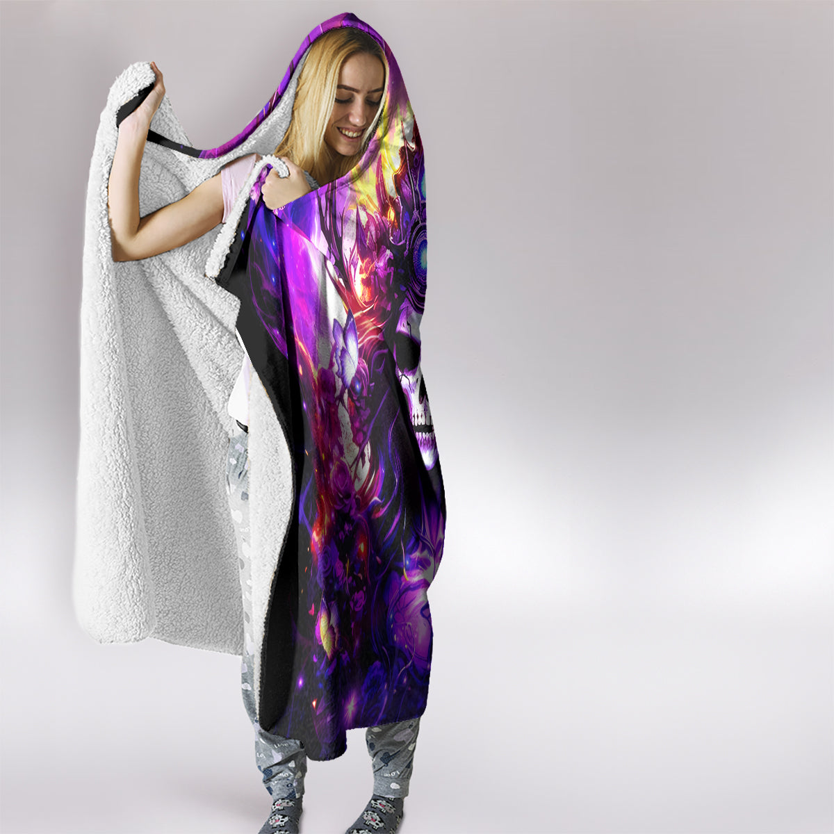 Queen Skull Hooded Blanket Sometimes An Angel Somethimes Hellraiser Always A Strong Woman