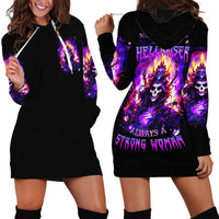 Queen Skull Hoodie Dress Sometimes An Angel Somethimes Hellraiser Always A Strong Woman - Wonder Print Shop