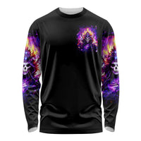 Queen Skull Long Sleeve Shirt Sometimes An Angel Somethimes Hellraiser Always A Strong Woman - Wonder Print Shop