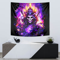 Queen Skull Tapestry Sometimes An Angel Somethimes Hellraiser Always A Strong Woman - Wonder Print Shop