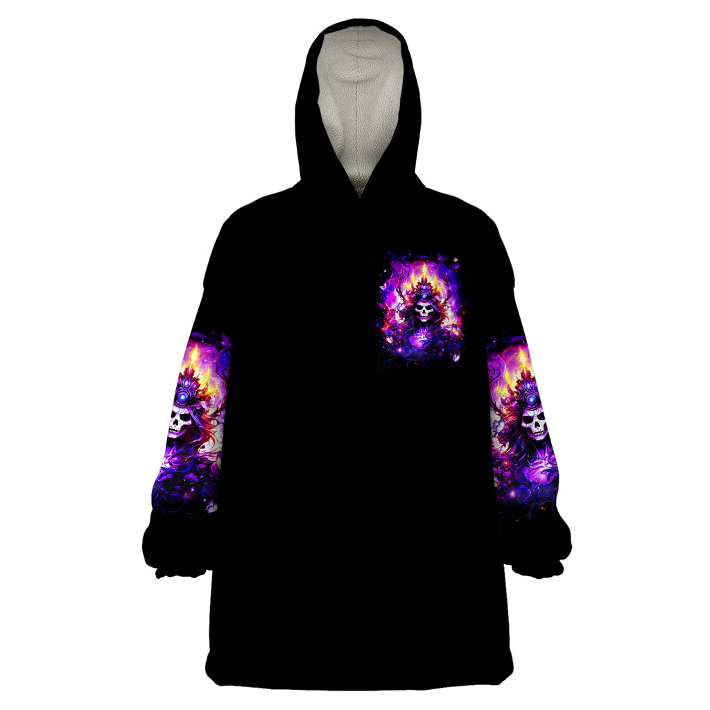 Queen Skull Wearable Blanket Hoodie Sometimes An Angel Somethimes Hellraiser Always A Strong Woman - Wonder Print Shop