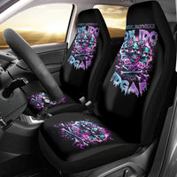 Rose Skull Car Seat Cover Stuck Between IDK IDC And IDGAF - Wonder Print Shop