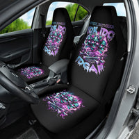 Rose Skull Car Seat Cover Stuck Between IDK IDC And IDGAF - Wonder Print Shop