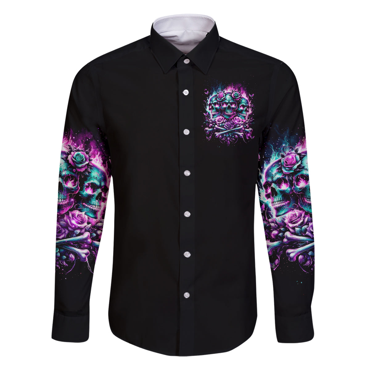 Rose Skull Family Matching Summer Maxi Dress and Hawaiian Shirt Stuck Between IDK IDC And IDGAF - Wonder Print Shop