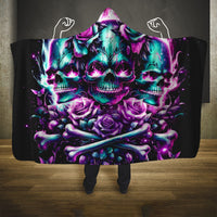 Rose Skull Hooded Blanket Stuck Between IDK IDC And IDGAF
