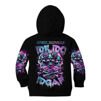 Rose Skull Kid Hoodie Stuck Between IDK IDC And IDGAF - Wonder Print Shop