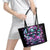 Rose Skull Leather Tote Bag Stuck Between IDK IDC And IDGAF - Wonder Print Shop