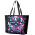 Rose Skull Leather Tote Bag Stuck Between IDK IDC And IDGAF - Wonder Print Shop