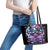 Rose Skull Leather Tote Bag Stuck Between IDK IDC And IDGAF - Wonder Print Shop
