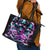 Rose Skull Leather Tote Bag Stuck Between IDK IDC And IDGAF - Wonder Print Shop