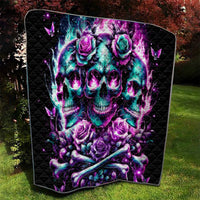 Rose Skull Quilt Stuck Between IDK IDC And IDGAF - Wonder Print Shop