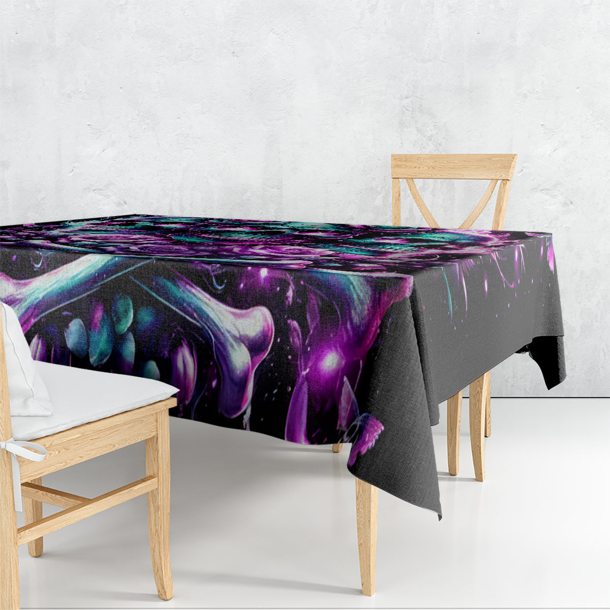 Rose Skull Tablecloth Stuck Between IDK IDC And IDGAF - Wonder Print Shop