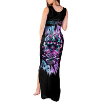 Rose Skull Tank Maxi Dress Stuck Between IDK IDC And IDGAF - Wonder Print Shop