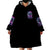 Rose Skull Wearable Blanket Hoodie Stuck Between IDK IDC And IDGAF - Wonder Print Shop