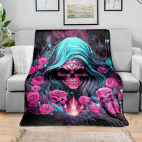 Lady Skull Blanket The Good Girl In Me Got Tired Of The Bullshit