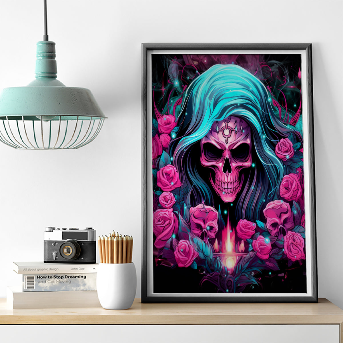 Lady Skull Canvas Wall Art The Good Girl In Me Got Tired Of The Bullshit - Wonder Print Shop