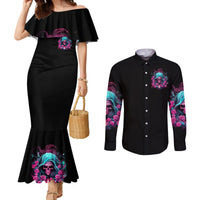 Lady Skull Couples Matching Mermaid Dress and Long Sleeve Button Shirt The Good Girl In Me Got Tired Of The Bullshit