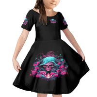 Lady Skull Family Matching Mermaid Dress and Hawaiian Shirt The Good Girl In Me Got Tired Of The Bullshit - Wonder Print Shop