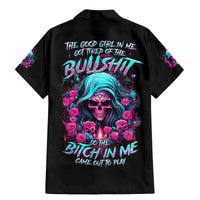 Lady Skull Family Matching Mermaid Dress and Hawaiian Shirt The Good Girl In Me Got Tired Of The Bullshit - Wonder Print Shop