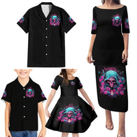 Lady Skull Family Matching Puletasi and Hawaiian Shirt The Good Girl In Me Got Tired Of The Bullshit - Wonder Print Shop