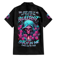 Lady Skull Family Matching Summer Maxi Dress and Hawaiian Shirt The Good Girl In Me Got Tired Of The Bullshit - Wonder Print Shop