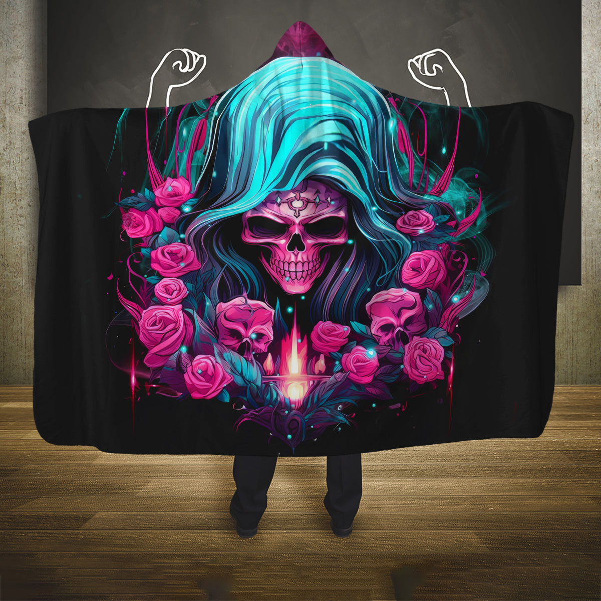 Lady Skull Hooded Blanket The Good Girl In Me Got Tired Of The Bullshit