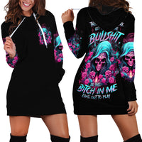 Lady Skull Hoodie Dress The Good Girl In Me Got Tired Of The Bullshit - Wonder Print Shop
