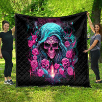 Lady Skull Quilt The Good Girl In Me Got Tired Of The Bullshit - Wonder Print Shop
