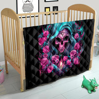 Lady Skull Quilt The Good Girl In Me Got Tired Of The Bullshit - Wonder Print Shop