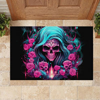 Lady Skull Rubber Doormat The Good Girl In Me Got Tired Of The Bullshit - Wonder Print Shop