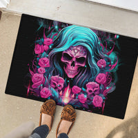 Lady Skull Rubber Doormat The Good Girl In Me Got Tired Of The Bullshit - Wonder Print Shop