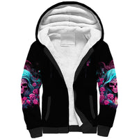 Lady Skull Sherpa Hoodie The Good Girl In Me Got Tired Of The Bullshit - Wonder Print Shop
