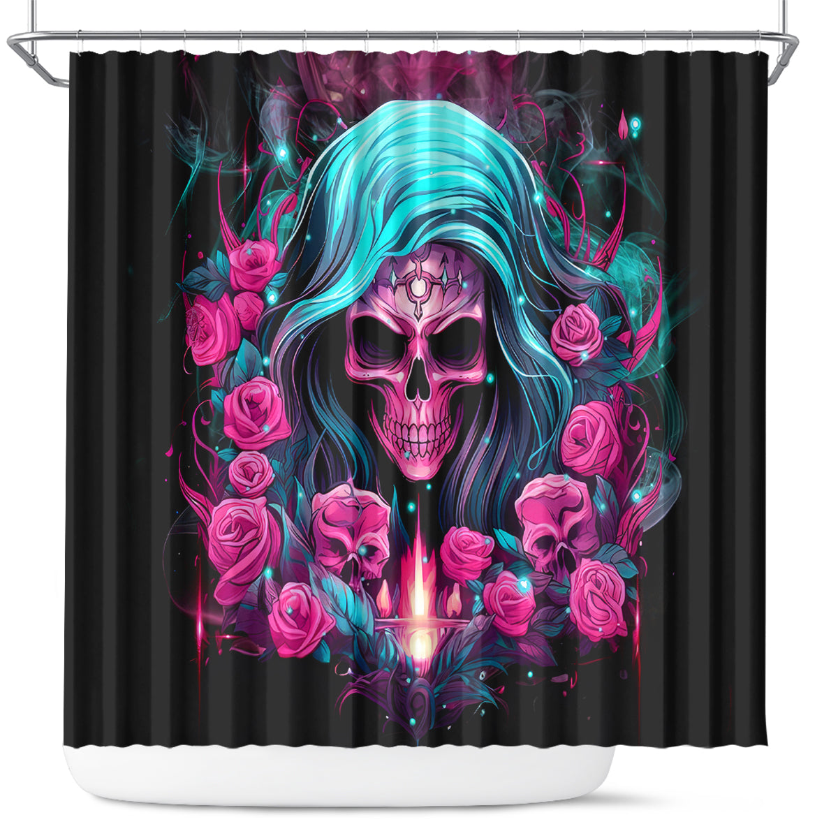 Lady Skull Shower Curtain The Good Girl In Me Got Tired Of The Bullshit