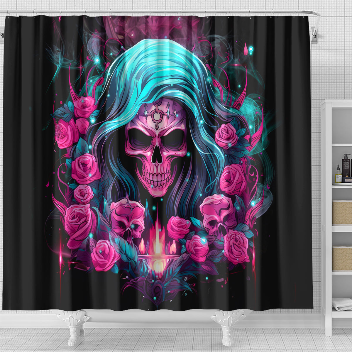 Lady Skull Shower Curtain The Good Girl In Me Got Tired Of The Bullshit
