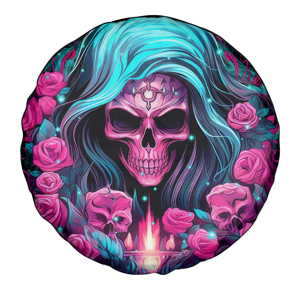 Lady Skull Spare Tire Cover The Good Girl In Me Got Tired Of The Bullshit - Wonder Print Shop
