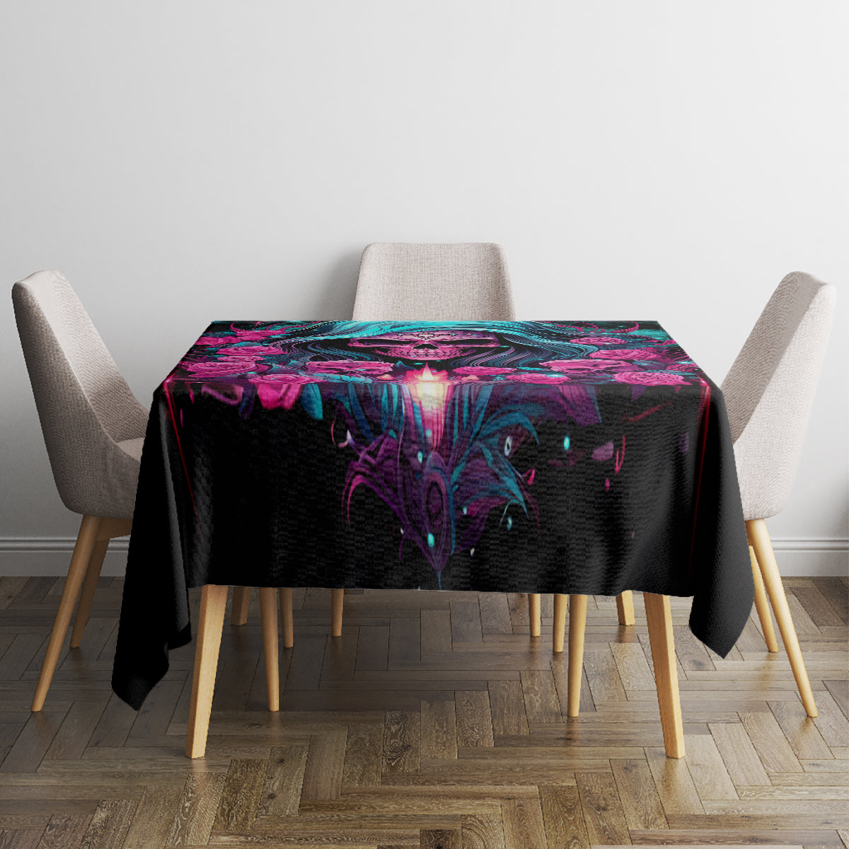 Lady Skull Tablecloth The Good Girl In Me Got Tired Of The Bullshit - Wonder Print Shop