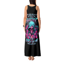 Lady Skull Tank Maxi Dress The Good Girl In Me Got Tired Of The Bullshit - Wonder Print Shop