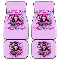 Reaper Skull Car Mats Warning This Tattooed Girl Doesn't Play Well With Stupid People - Wonder Print Shop