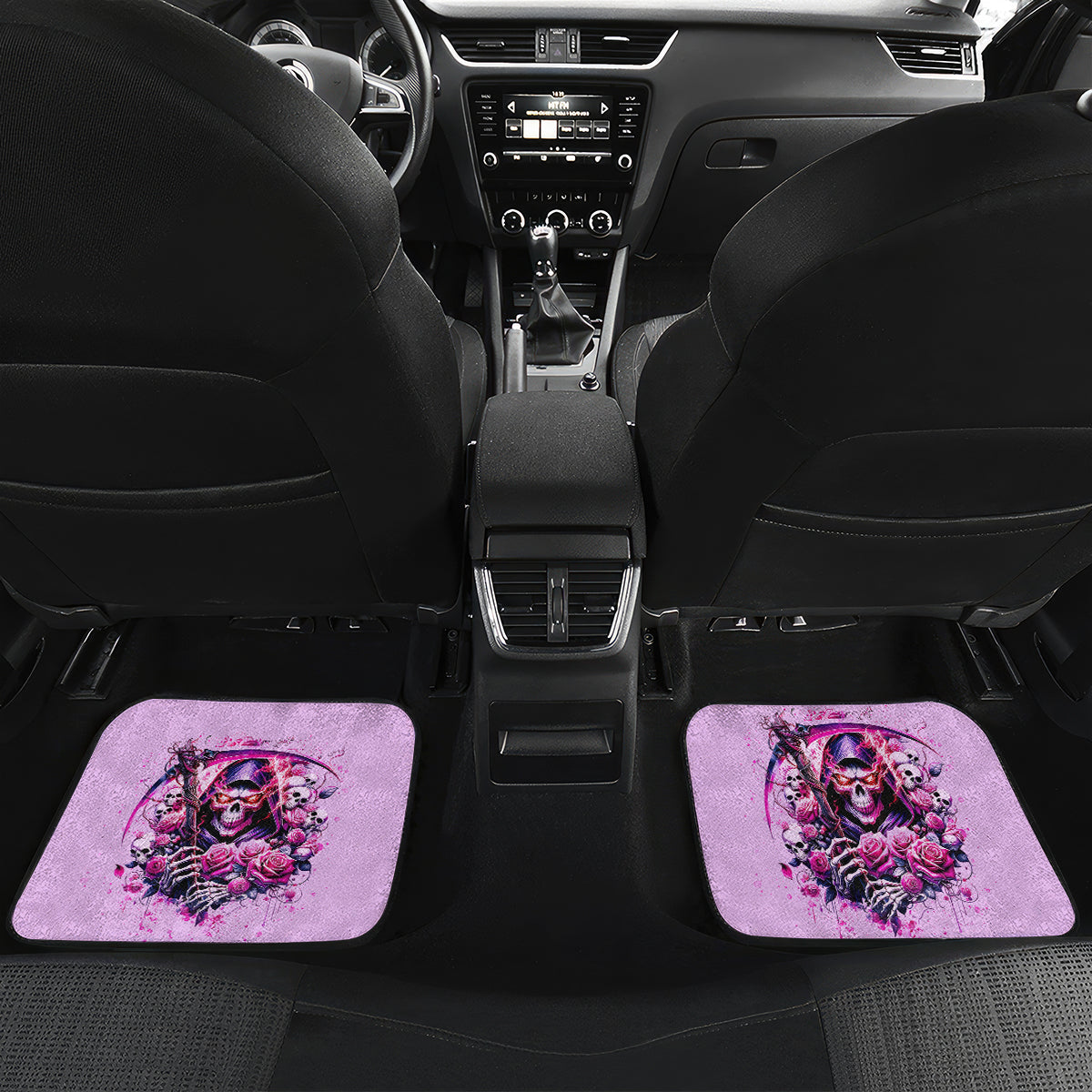 Reaper Skull Car Mats Warning This Tattooed Girl Doesn't Play Well With Stupid People - Wonder Print Shop