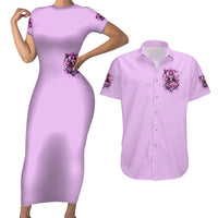 Reaper Skull Couples Matching Short Sleeve Bodycon Dress and Hawaiian Shirt Warning This Tattooed Girl Doesn't Play Well With Stupid People - Wonder Print Shop
