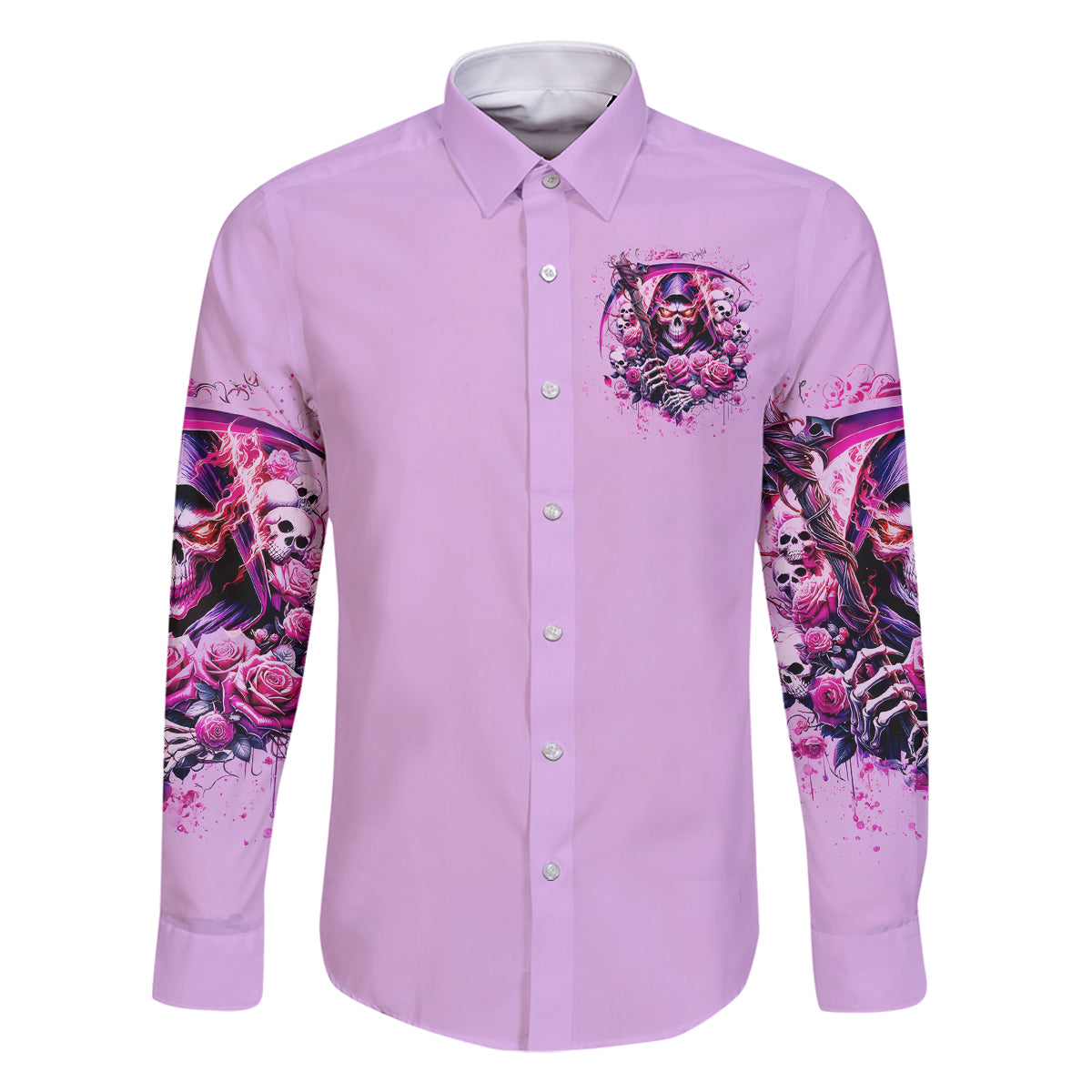 Reaper Skull Family Matching Long Sleeve Bodycon Dress and Hawaiian Shirt Warning This Tattooed Girl Doesn't Play Well With Stupid People - Wonder Print Shop