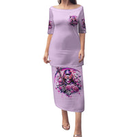 Reaper Skull Family Matching Puletasi and Hawaiian Shirt Warning This Tattooed Girl Doesn't Play Well With Stupid People - Wonder Print Shop